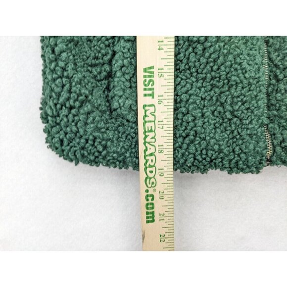 Ella Blue Women's Vest Size S Green Sherpa Fuzzy Textured Hood - Picture 14 of 16